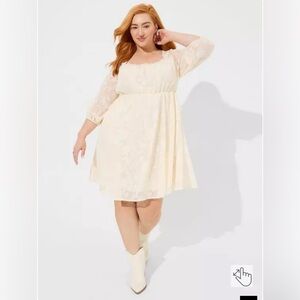 Torrid Cream Lace Dress